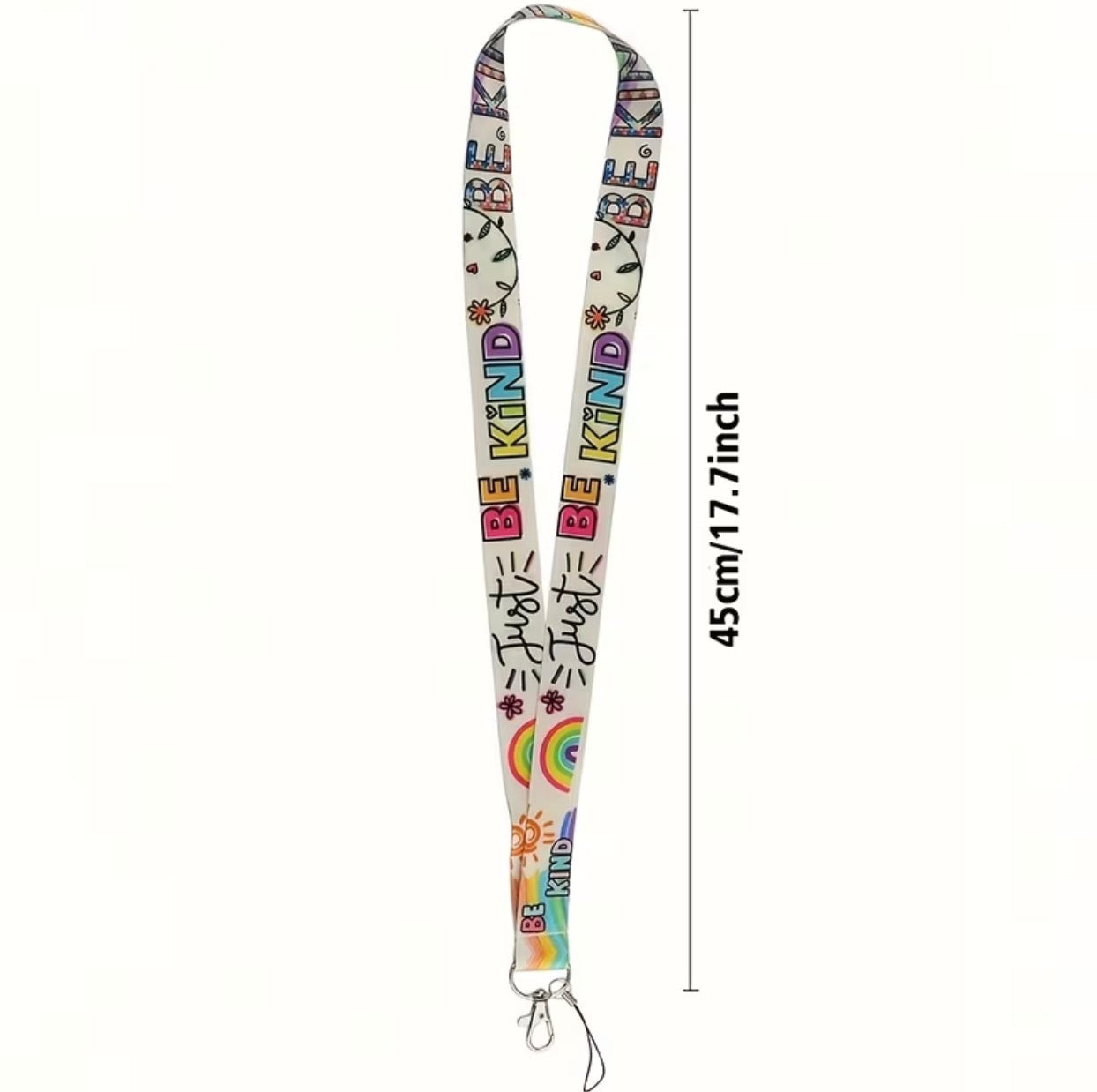 Just Be Kind Rainbow Lanyard